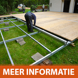 Houten tentvloeren huren